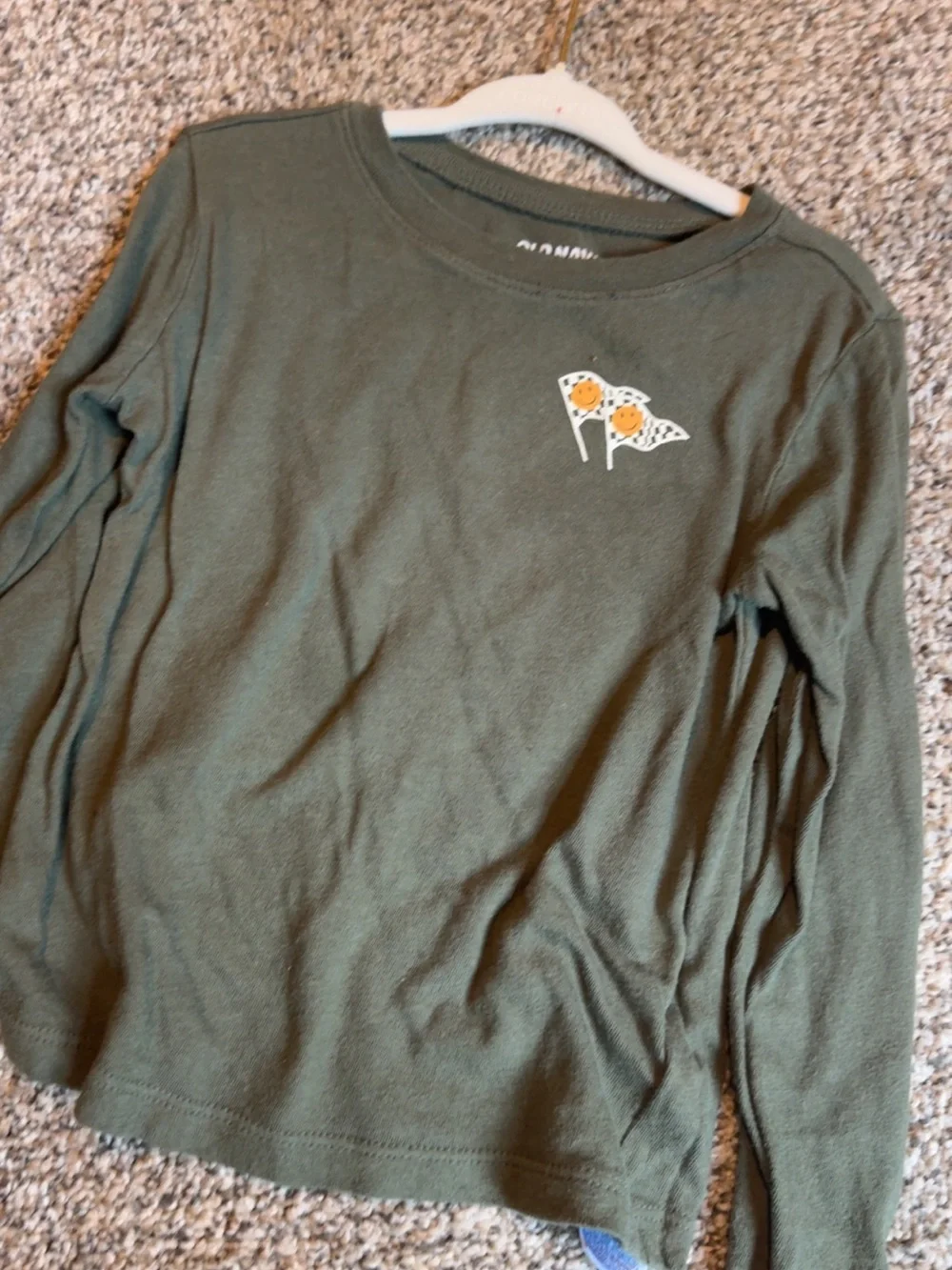 Old Navy Green Graphic Sweatshirt & Green + Tan Pullover Tops